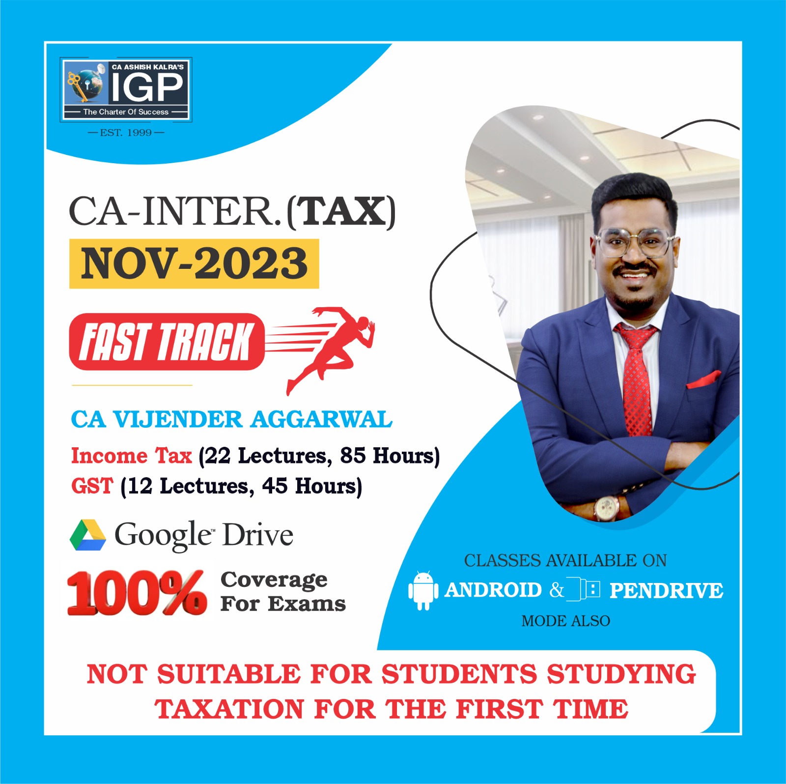 CA Inter Taxation FAST-TRACK For Nov 2023 Exams (Income Tax + GST)-CA-INTER-Taxation (Income Tax + GST)- CA Vijender Aggarwal